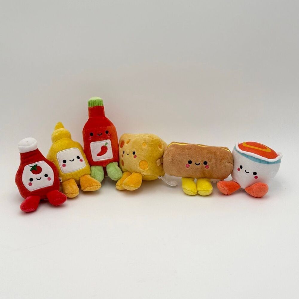 Hallmark Lot of 6 Better Together Magnetic Plush Pals Collectible Toys Ketchup M